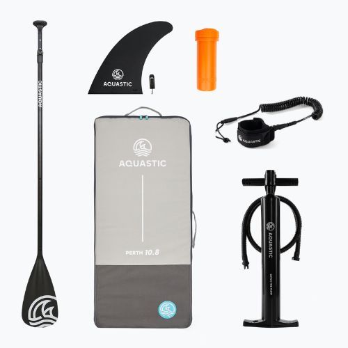 Set Paddleboard SUP aufblasbar AQUASTIC Perth 10'8" allround orange