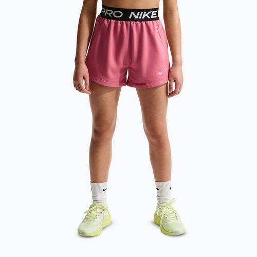 Kinder-Shorts Nike Pro Fleece Dri-Fit peony/peony/black/white
