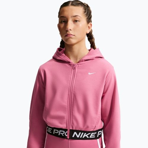 Kinder-Sweatshirt Nike Pro Fleece Dri-Fit Full-Zip peony/peony/black/white