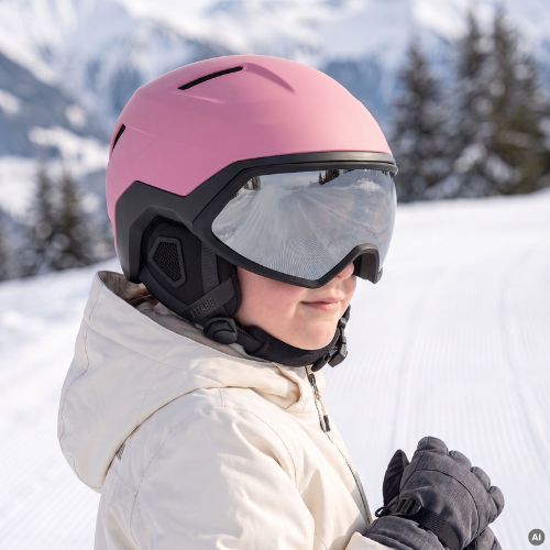 Kinder-Skihelm ATTABO Avens 3.0 Jr Visor ERT Pink