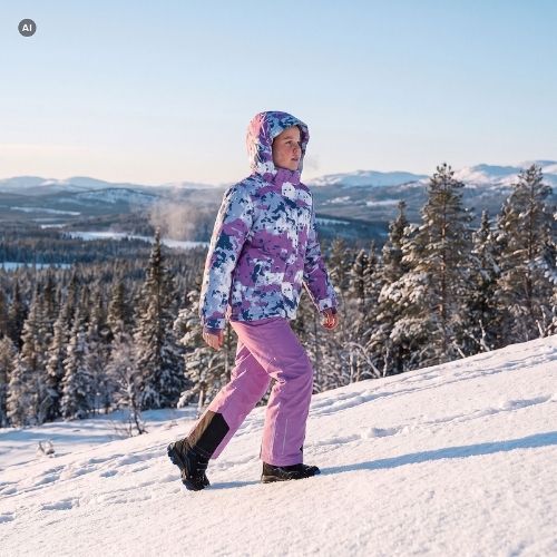 Kinder-Skiset KADVA Skiki KDG WP 5K/3K in Flieder