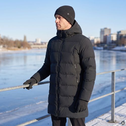 Herren Wintermantel Ravin ECO schwarz