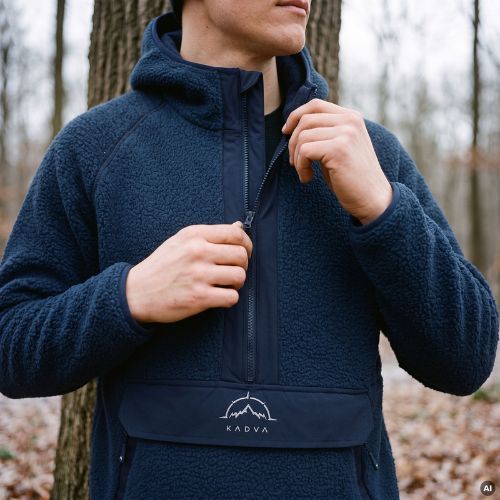 Herren-Fleecejacke KADVA RODIA marineblau