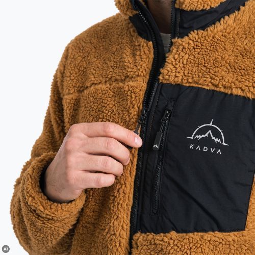 Herren-Fleecejacke KADVA Rodvik braun