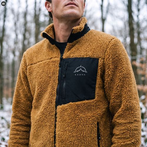 Herren-Fleecejacke KADVA Rodvik braun