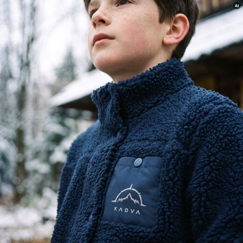 Kinder-Fleecejacke KADVA Rodvik JR marineblau