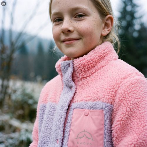 Kinder-Fleecejacke KADVA Rodvik JRG rosa