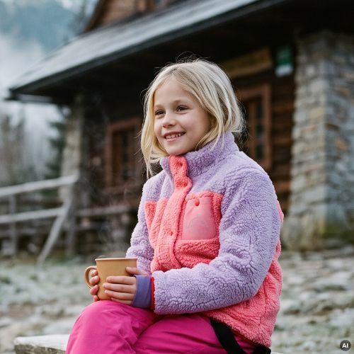 Kinder-Fleecejacke KADVA RODVIK KDG rosa