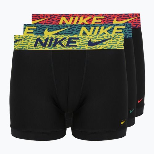 Herrenboxershorts Nike Dri-Fit Essential Micro 3 pairs blklightcrimson/ brightcitron/evergreenaur