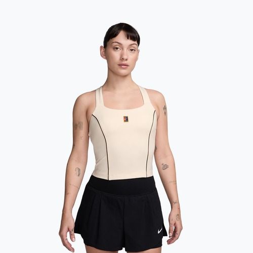 Damen-T-Shirt Nike Court Collection Dri-Fit chalk