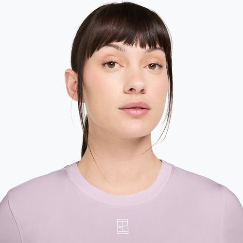 Damen-Tennisshirt Nike Court Dri-Fit Advantage bleached lilac/white