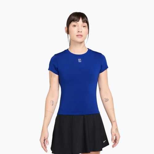 Damen-Tennisshirt Nike Court Dri-Fit Advantage old royal/white