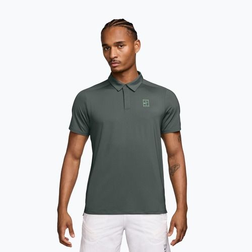 Herren Tennis-Poloshirt Nike Court Dri-Fit Advantage camo green/cucumber calm