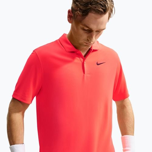 Herren-Tennisshirt Nike Court Dri-FIT Bright Crimson/Black