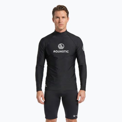 Langarmshirt zum Schwimmen Aquastic RIMOS LS UV 50+ UPF schwarz