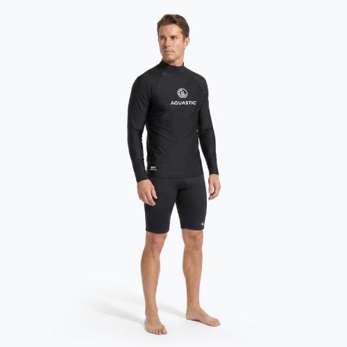 Langarmshirt zum Schwimmen Aquastic RIMOS LS UV 50+ UPF schwarz