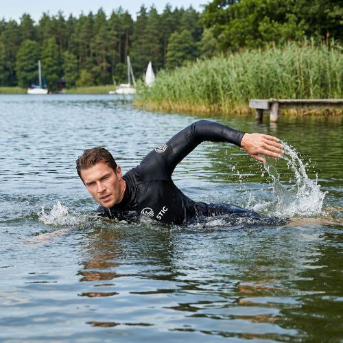 Langarmshirt zum Schwimmen Aquastic RIMOS LS UV 50+ UPF schwarz