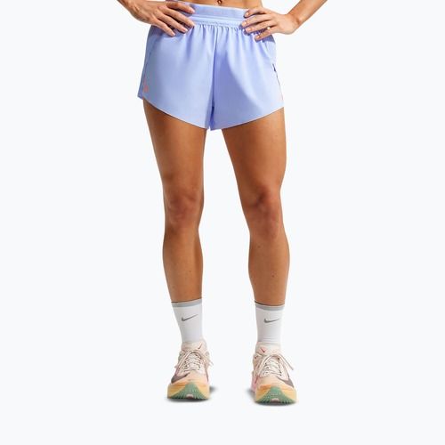 Damen-Laufshorts Nike AeroSwift Dri-Fit ADV Mid-Rise 3" aluminum/black/white/atomic pink