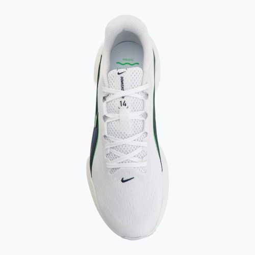Herren-Laufschuhe Nike Downshifter 14 white/midnight navy/green spark