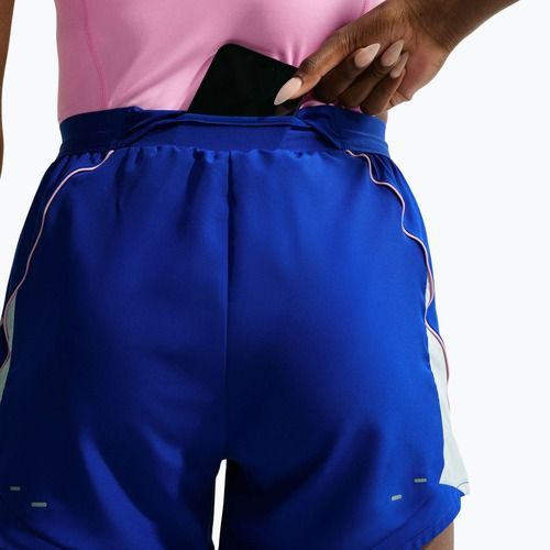 Damen-Laufshorts Nike Tempo Dri-Fit Unlined old royal/football grey/pink rise