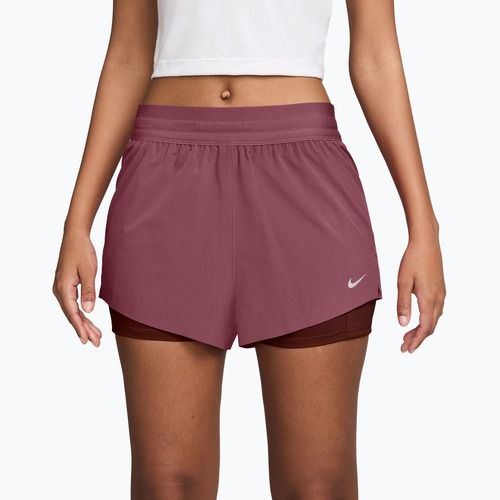 Damen-Laufshorts Nike Swift Mid-Rise 2in1 pink smoke/mystic dates