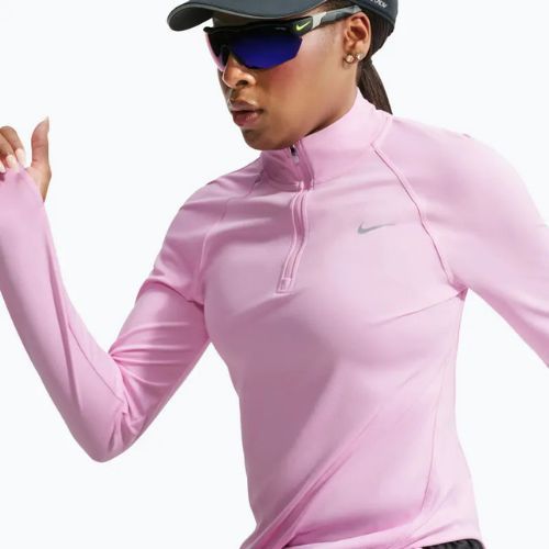Laufpullover für Damen Nike Tempo Dri-Fit 1/4 Zip pink rise
