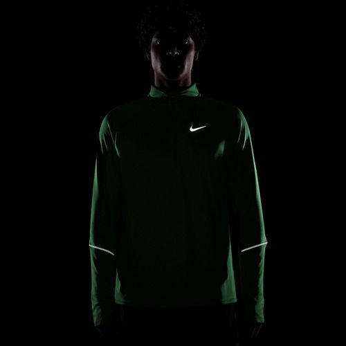 Laufsweatshirt für Herren Nike Miler Dri-Fit UV 1/2 Zip illusion green