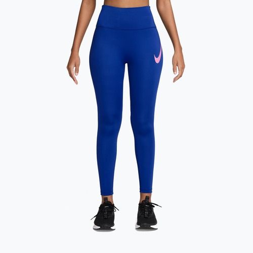 Damenleggings Nike Tempo Swoosh Run old royal/pink rise