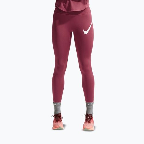 Damenleggings Nike Tempo Swoosh Run pink smoke/white