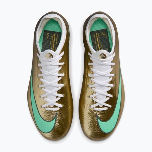 Kinder-Fußballschuhe Nike Jr. Vapor 17 Pro "Kylian Mbappé" Metallic Gold/Green Glow
