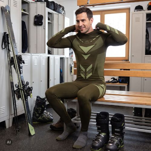 Herren-Funktionsunterwäsche-Set KADVA Alpinestep Thermo SH Light Plus Set Green
