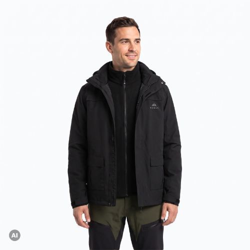 3-in-1 Herrenjacke KADVA TraiLine WP schwarz