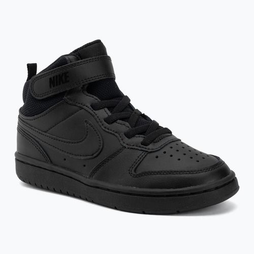 Kinderschuhe Nike Court Borough Mid 2 black/black/black