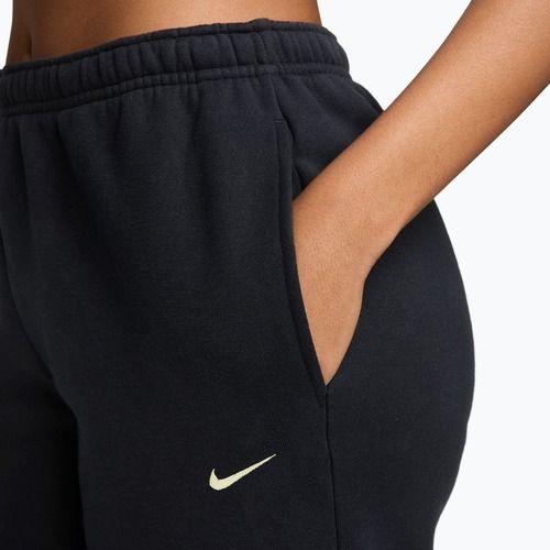 Damenhose Nike Studio Fleece total black/sail
