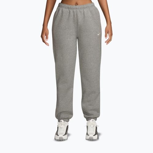 Damenhose Nike Studio Fleece dark grey heather/sail