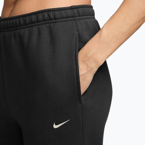 Damenhose Nike Studio Fleece total black/sail