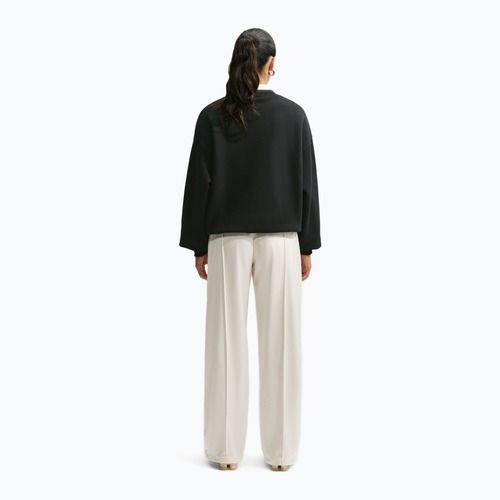 Damenpullover Nike Studio Fleece Medium Weight total black/sail