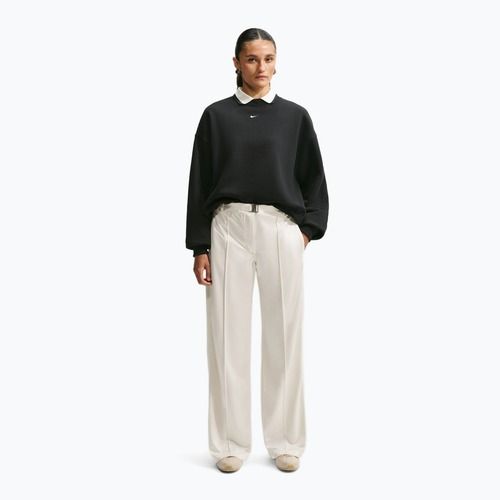 Damenpullover Nike Studio Fleece Medium Weight total black/sail