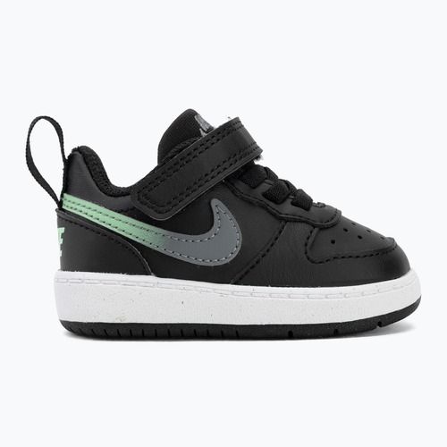 Kinderschuhe Nike Court Borough Low black/smoke grey/white/illusion green