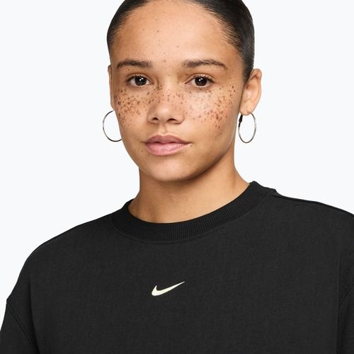 Damenpullover Nike Studio Fleece Lightweight total black/sail