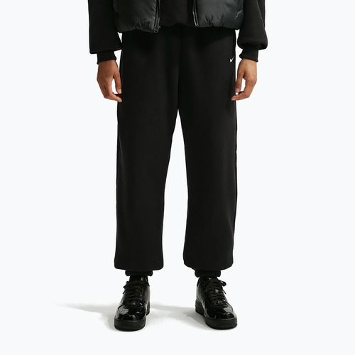 Damenhose Nike Studio Fleece Medium Weight total black/sail