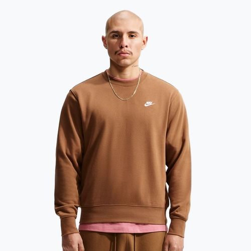 Herrenpullover Nike Club ale brown/white