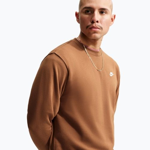 Herrenpullover Nike Club ale brown/white