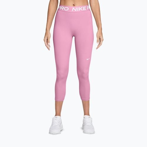 Damenleggings Nike Pro pink rise/white