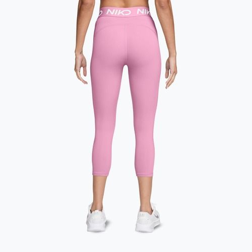 Damenleggings Nike Pro pink rise/white