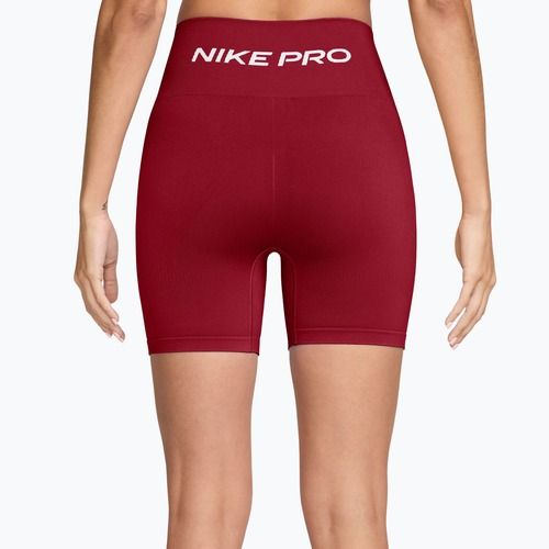 Damen Trainingsshorts Nike Pro Seamless tough red/white