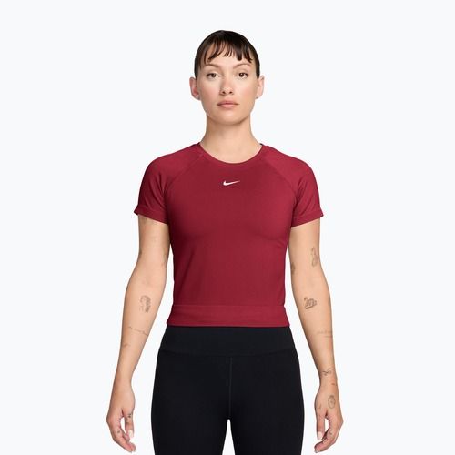 Damen-Trainingsshirt Nike Pro Seamless tough red/white