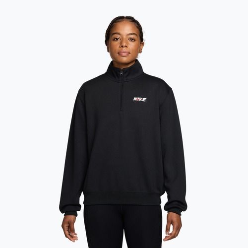 Damen-Trainingssweatshirt Nike Studio Fleece Sport black/university red/white