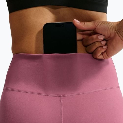 Damenleggings Nike One Seamless Front pink smoke/white