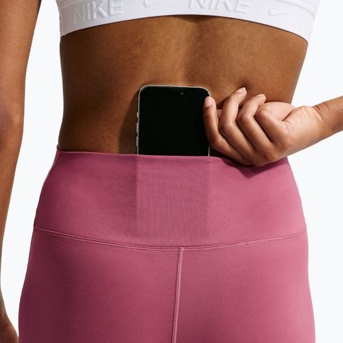 Damen-Leggings Nike One High Waisted Flared pink smoke/white